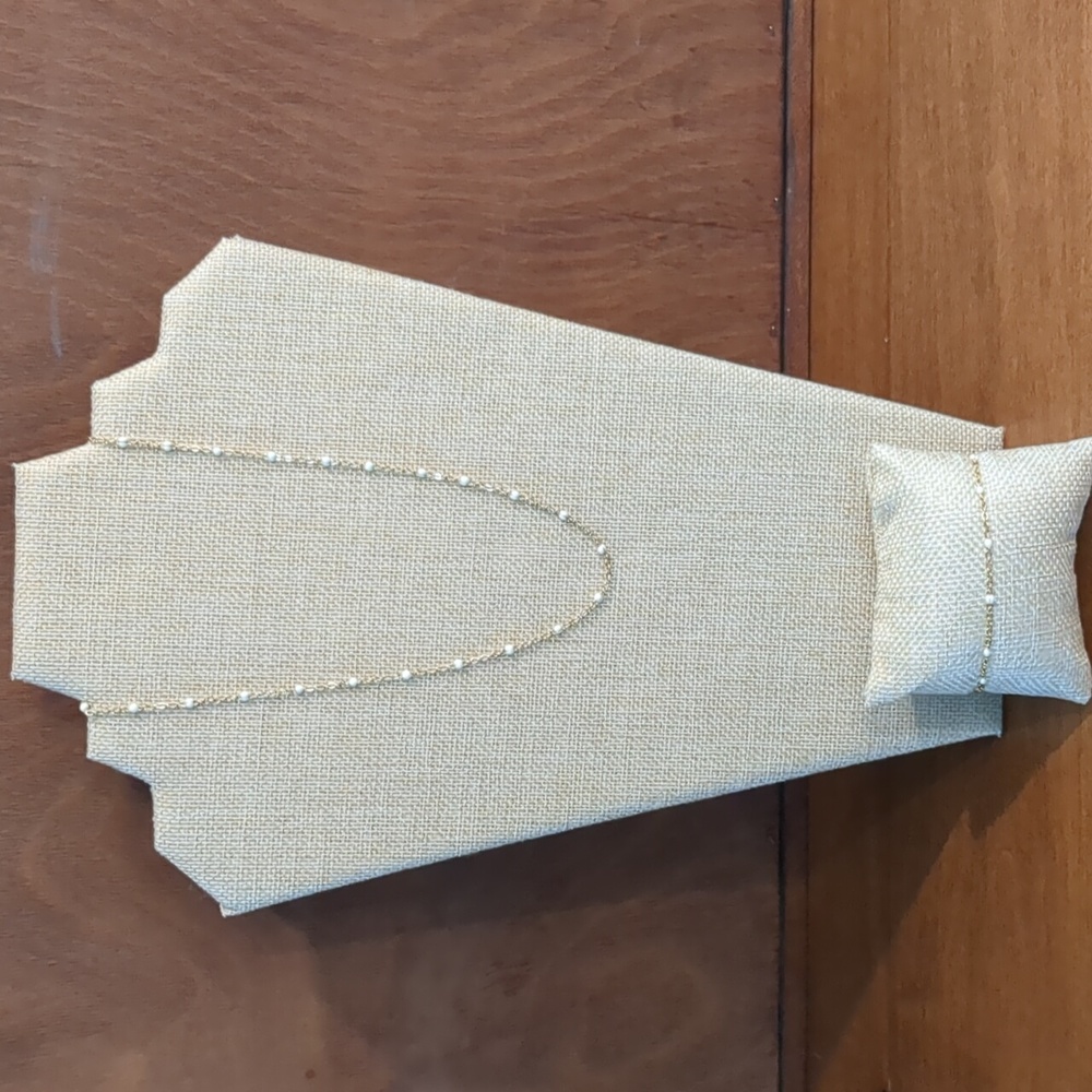New 18K Gold Plated Necklace and bracelet set